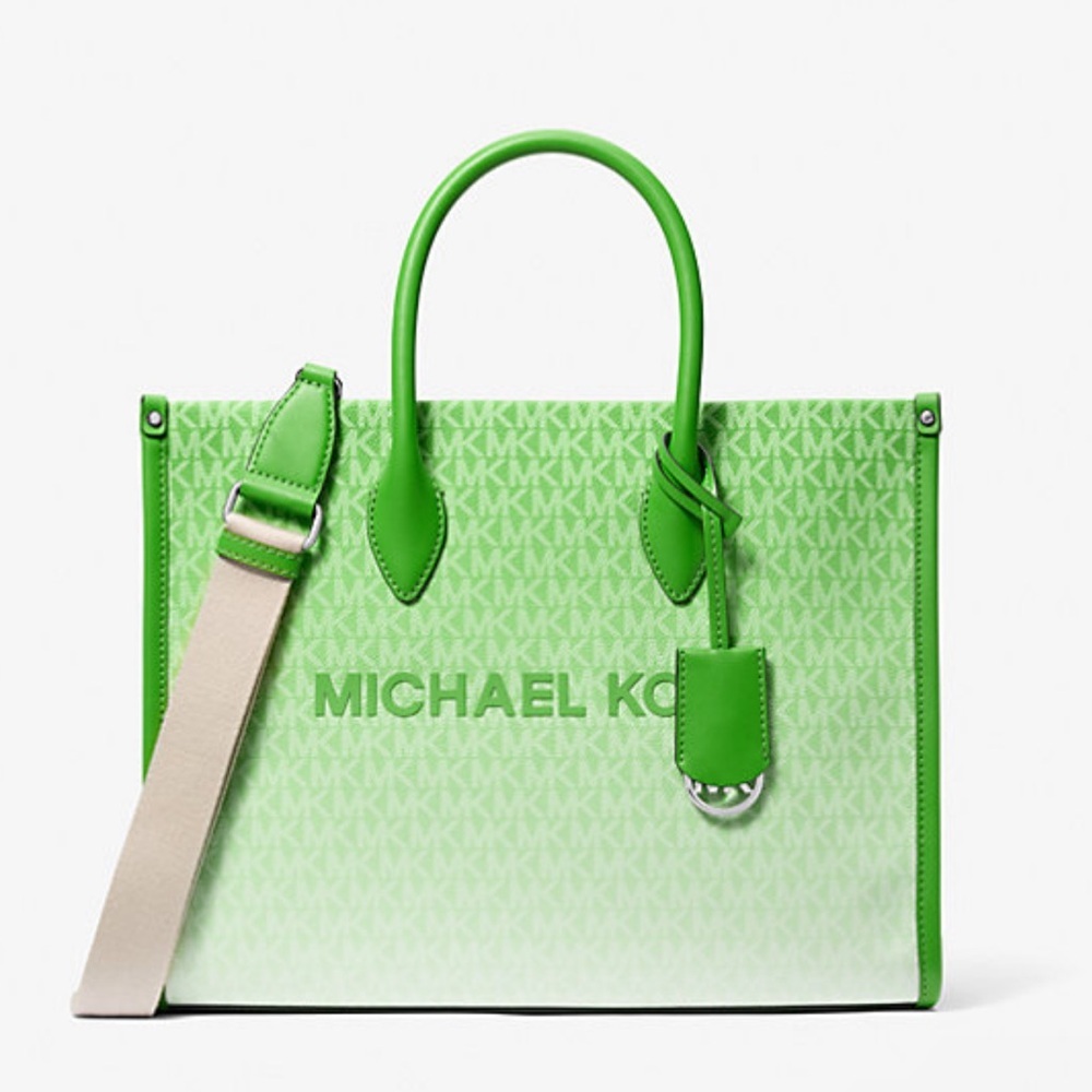 Michael Kors Mirella Medium Ombré Logo Tote Bag
Jungle Green 
NWT